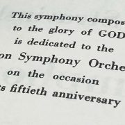 Symphony of Psalms dedication