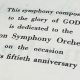 Symphony of Psalms dedication